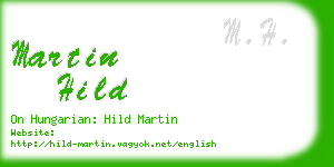 martin hild business card